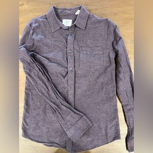 Heathered Plum Button-Up Shirt